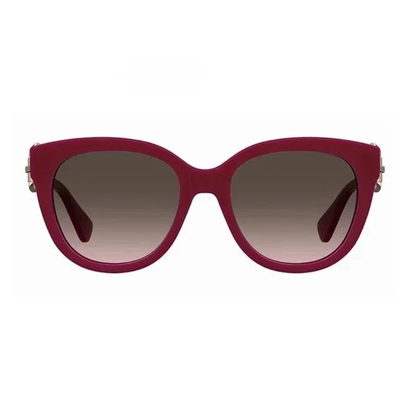 NEW MOSCHINO SUNGLASSES RED BROWN WOMEN EYEWEAR MOSCHINO